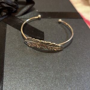 Silver Feather Cuff Bracelet